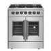 Forno Galiano 30" Freestanding French Door Dual Fuel Range FORNO