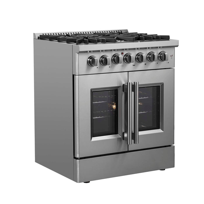 Forno Galiano 30" Freestanding French Door Dual Fuel Range FORNO