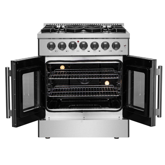 Forno Galiano 30" Freestanding French Door Dual Fuel Range FORNO