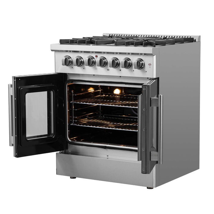 Forno Galiano 30" Freestanding French Door Dual Fuel Range FORNO
