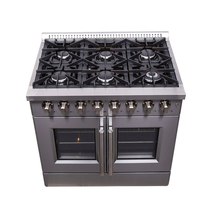 Forno Galiano 36" Freestanding French Door Dual Fuel Range FORNO