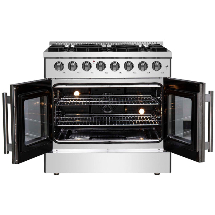 Forno Galiano 36" Freestanding French Door Dual Fuel Range FORNO