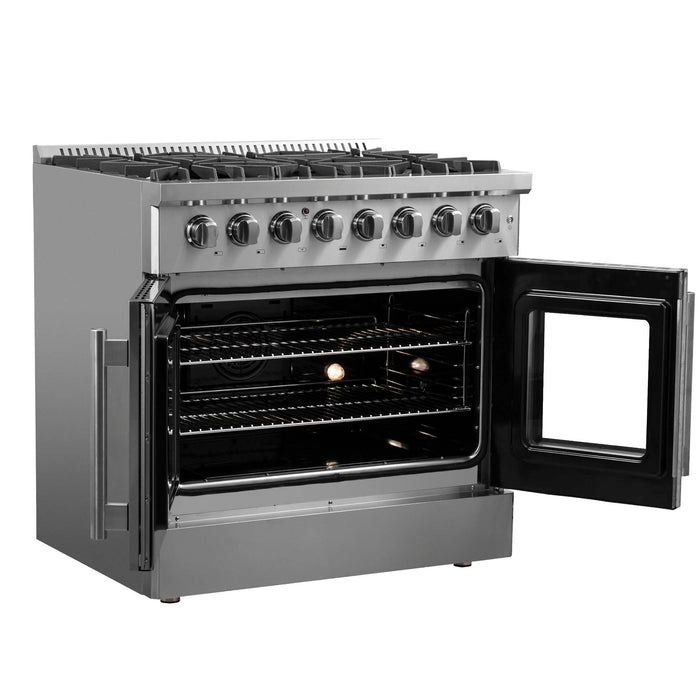 Forno Galiano 36" Freestanding French Door Dual Fuel Range FORNO