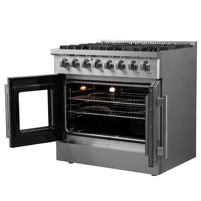 Forno Galiano 36" Freestanding French Door Dual Fuel Range FORNO