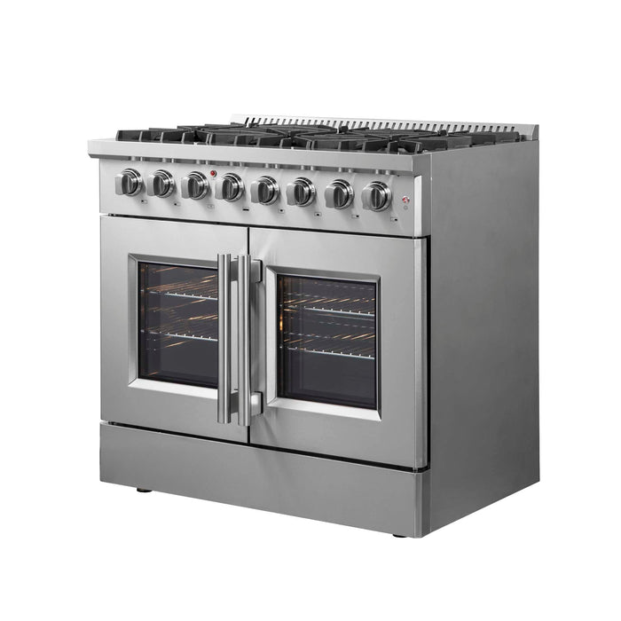 Forno Galiano 36" Freestanding French Door Dual Fuel Range FORNO