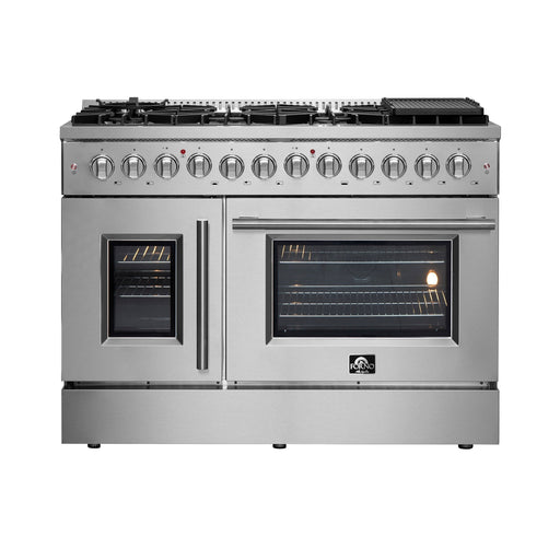 Forno Galiano 48" Freestanding French Door Series Dual Fuel Range FORNO
