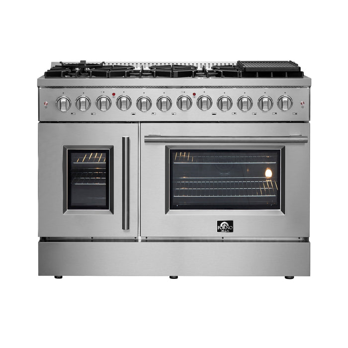 Forno Galiano 48" Freestanding French Door Series Dual Fuel Range FORNO