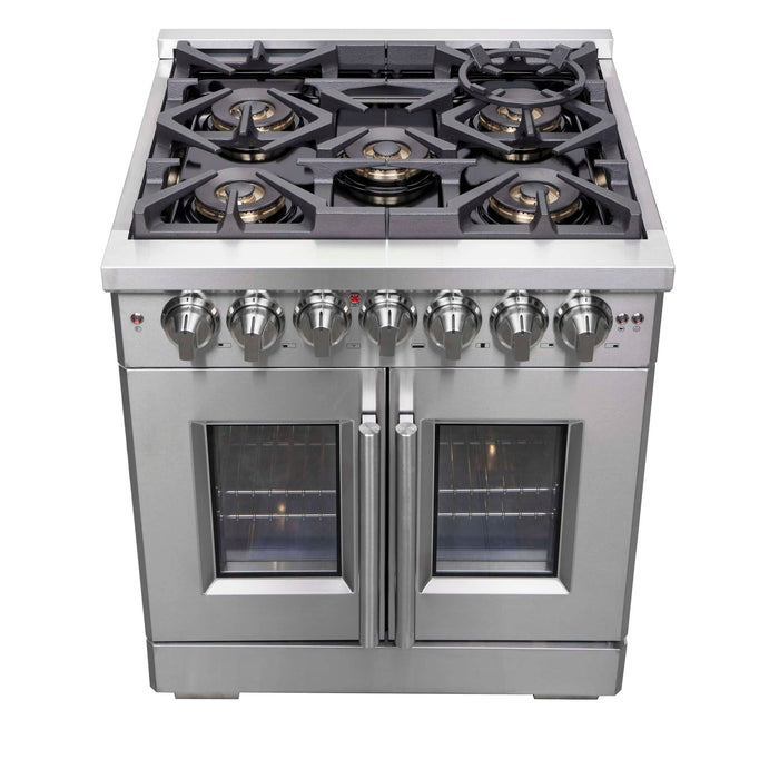 Forno Capriasca 30" Freestanding French Door Dual Fuel Range FORNO