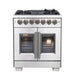 Forno Capriasca 30" Freestanding French Door Dual Fuel Range FORNO