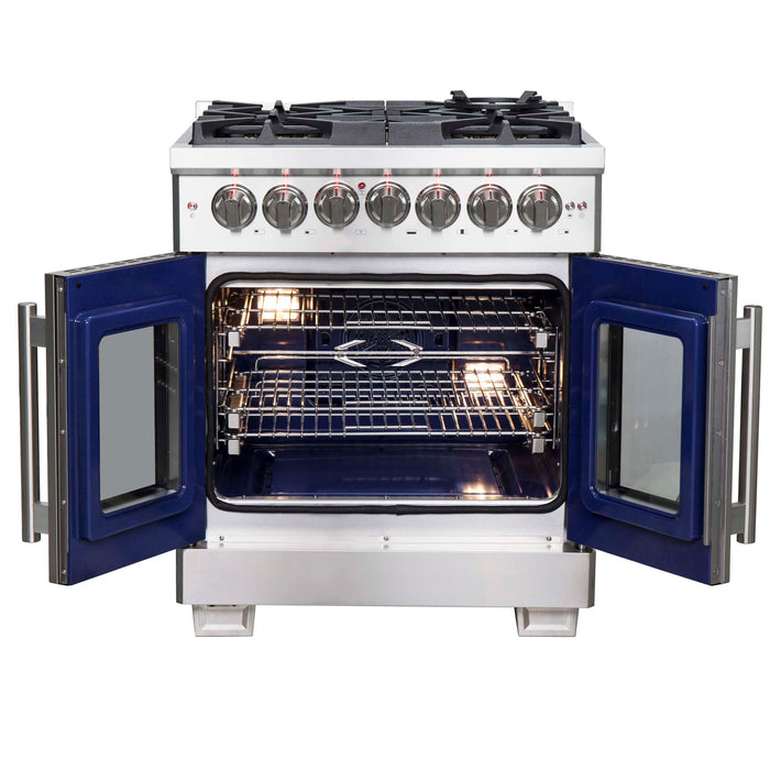 Forno Capriasca 30" Freestanding French Door Dual Fuel Range FORNO
