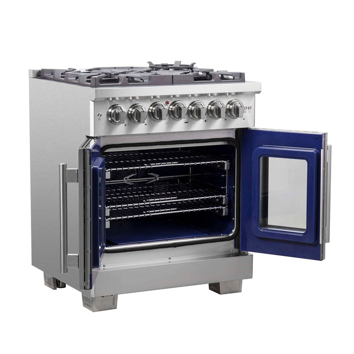 Forno Capriasca 30" Freestanding French Door Dual Fuel Range FORNO