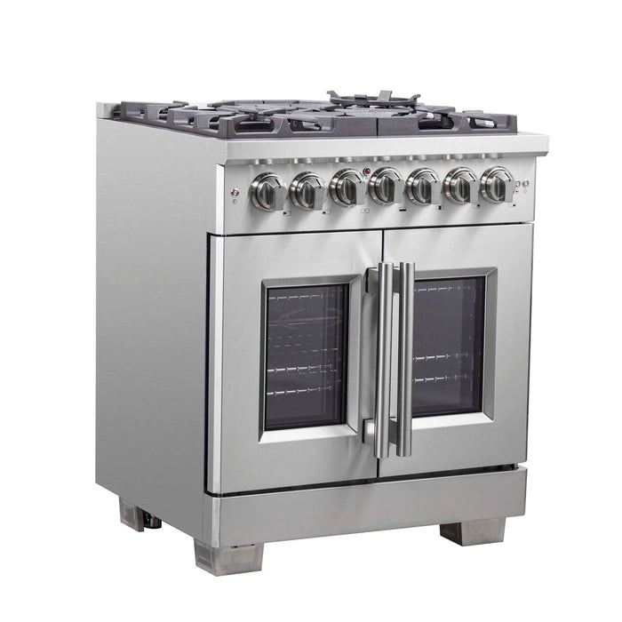 Forno Capriasca 30" Freestanding French Door Dual Fuel Range FORNO