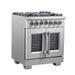 Forno Capriasca 30" Freestanding French Door Dual Fuel Range FORNO