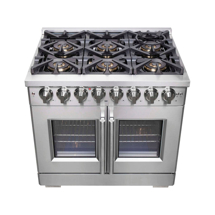Forno Capriasca 36" Freestanding French Door Dual Fuel Range FORNO