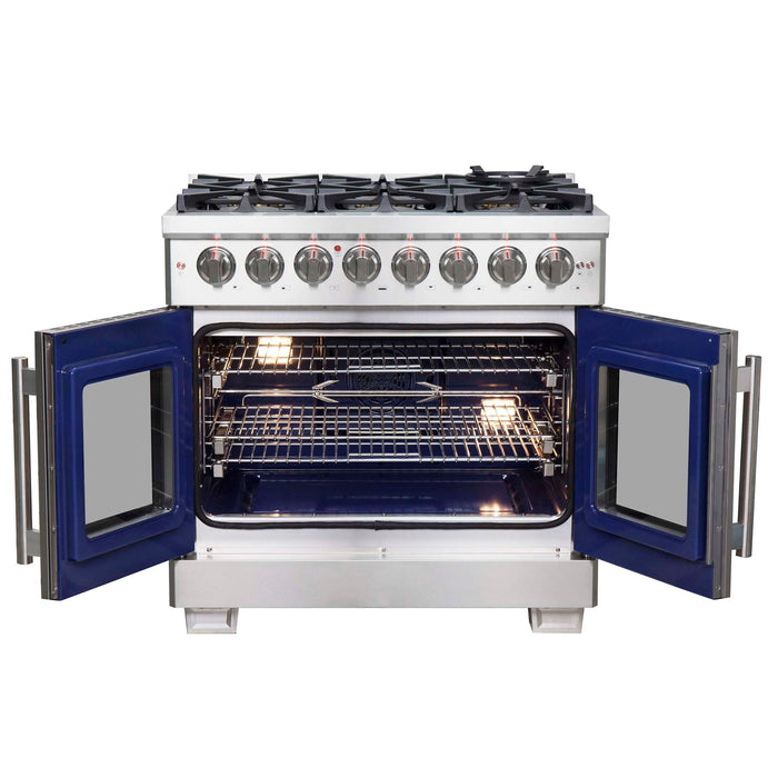 Forno Capriasca 36" Freestanding French Door Dual Fuel Range FORNO