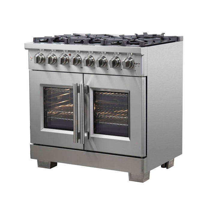 Forno Capriasca 36" Freestanding French Door Dual Fuel Range FORNO