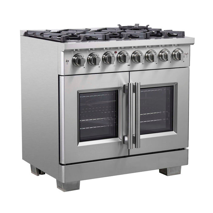 Forno Capriasca 36" Freestanding French Door Dual Fuel Range FORNO