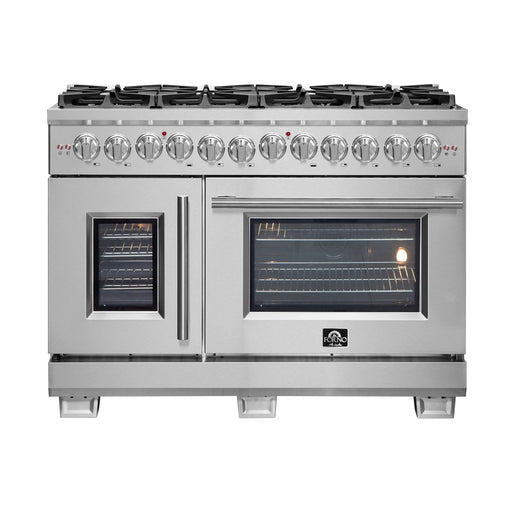 Forno Capriasca 48" Freestanding French Door Dual Fuel Range FORNO