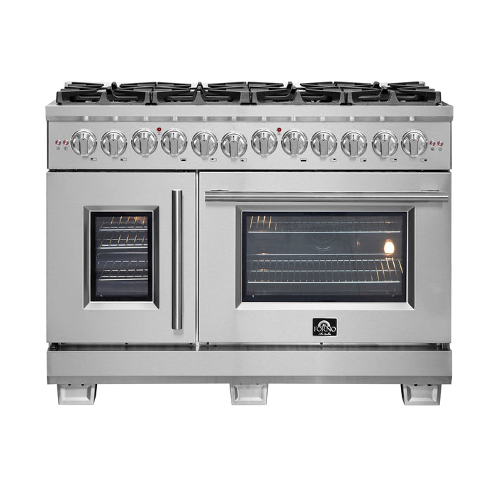 Forno Capriasca 48" Freestanding French Door Dual Fuel Range FORNO