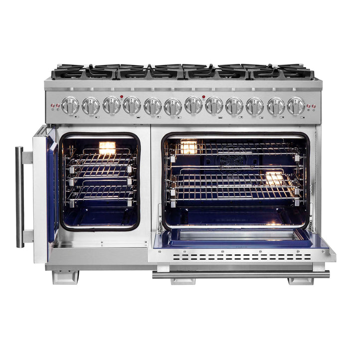 Forno Capriasca 48" Freestanding French Door Dual Fuel Range FORNO