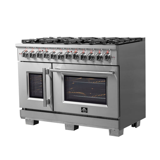 Forno Capriasca 48" Freestanding French Door Dual Fuel Range FORNO
