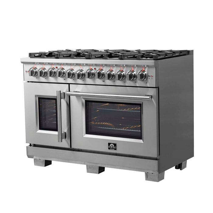 Forno Capriasca 48" Freestanding French Door Dual Fuel Range FORNO