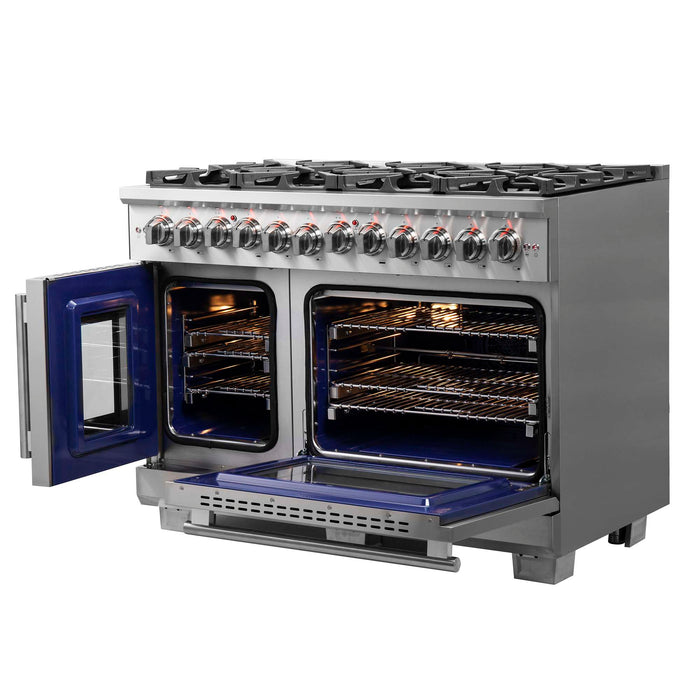 Forno Capriasca 48" Freestanding French Door Dual Fuel Range FORNO
