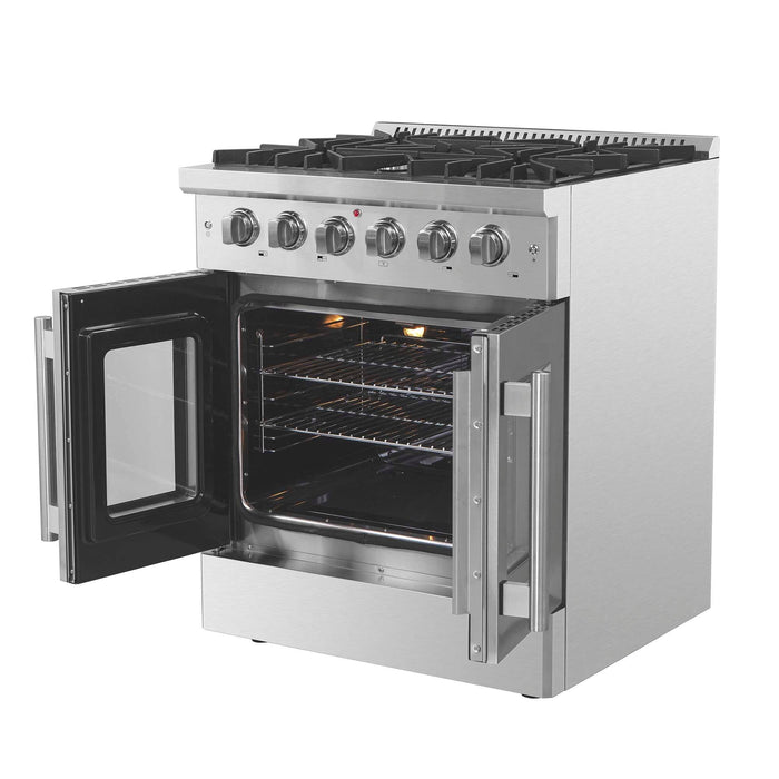 Forno Galiano 30" Freestanding French Door Gas Range FORNO