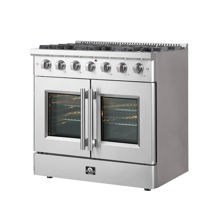 Forno Galiano 36" Freestanding French Door Gas Range FORNO