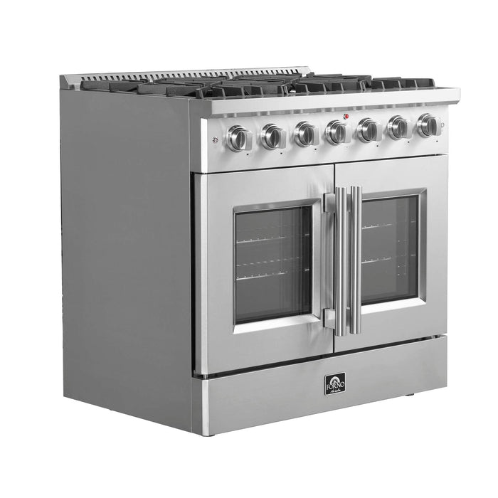 Forno Galiano 36" Freestanding French Door Gas Range FORNO