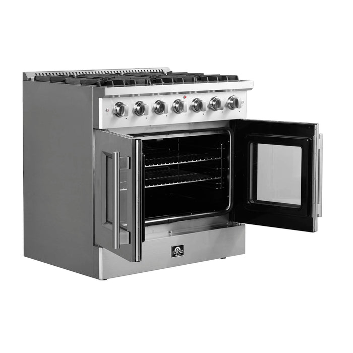 Forno Galiano 36" Freestanding French Door Gas Range FORNO