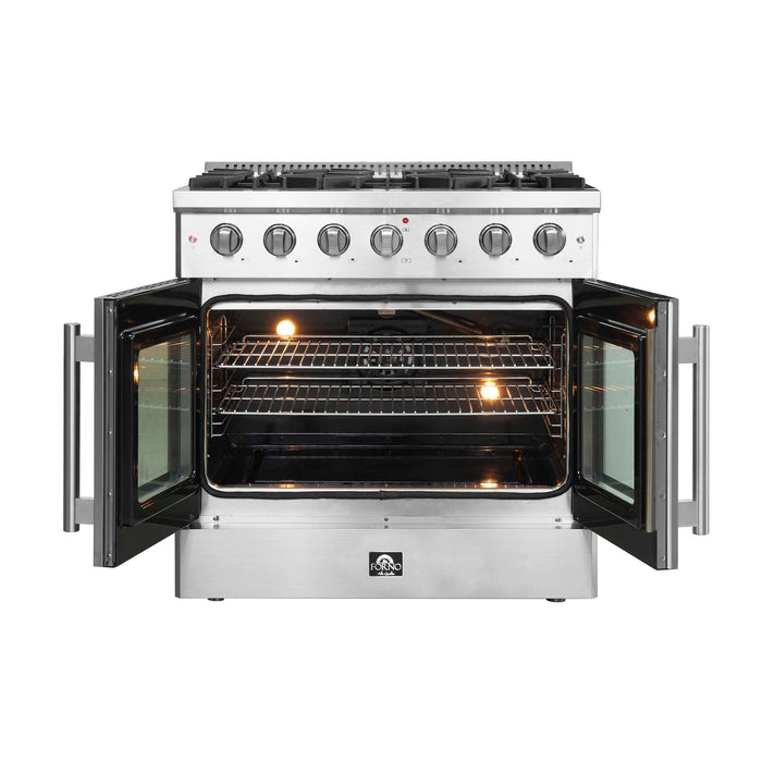 Forno Galiano 36" Freestanding French Door Gas Range FORNO