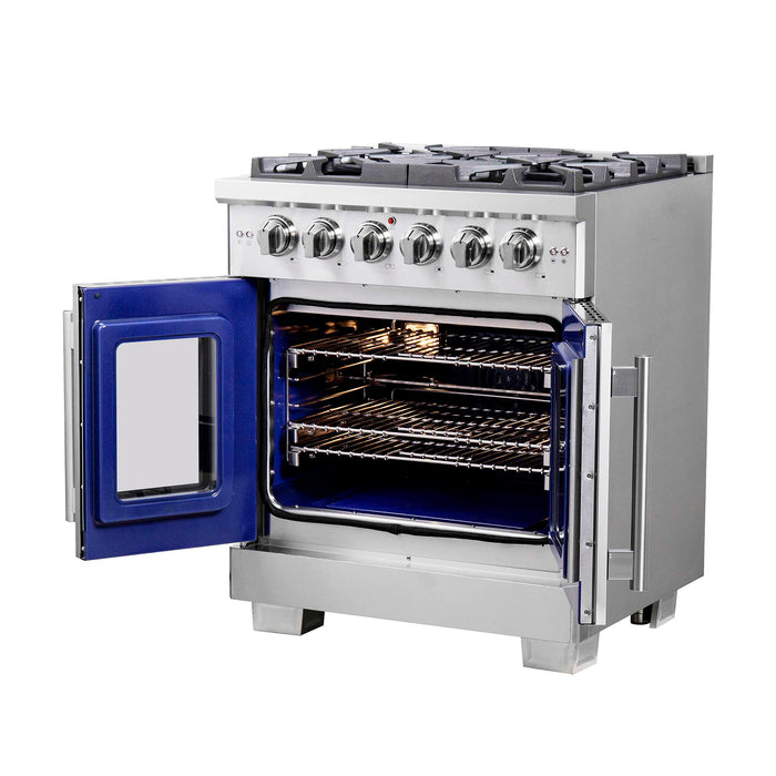 Forno Capriasca 30" Freestanding French Door Gas Range FORNO