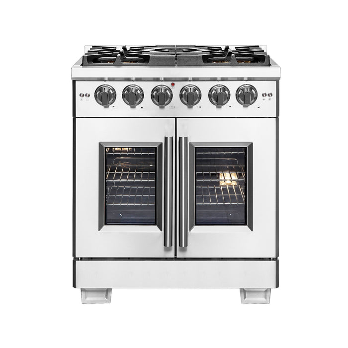 Forno Capriasca 30" Freestanding French Door Gas Range FORNO