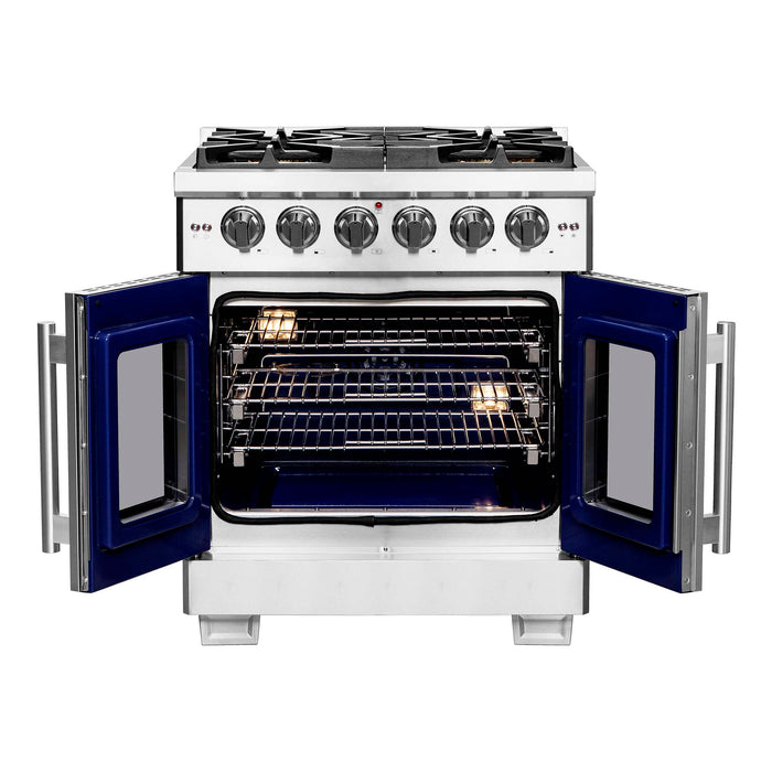 Forno Capriasca 30" Freestanding French Door Gas Range FORNO