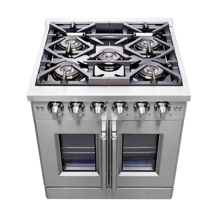 Forno Capriasca 30" Freestanding French Door Gas Range FORNO