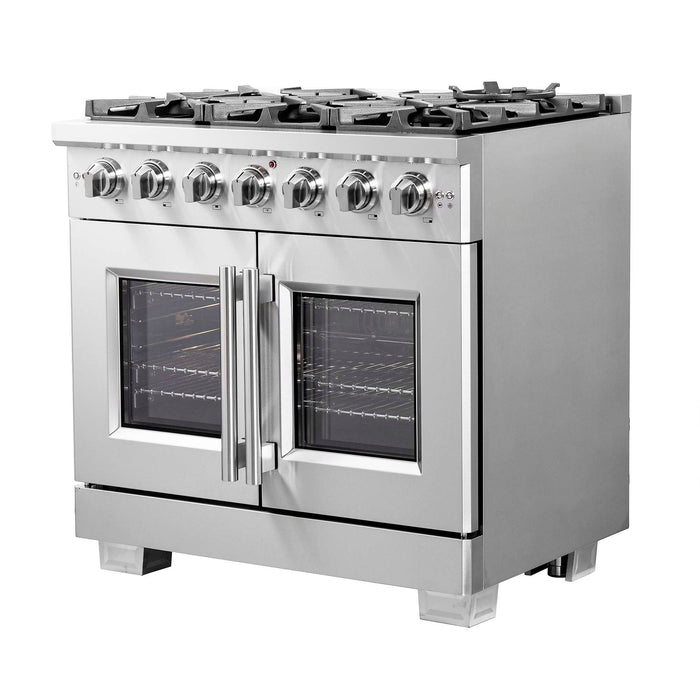 Forno Capriasca 36" Freestanding French Door Gas Range FORNO