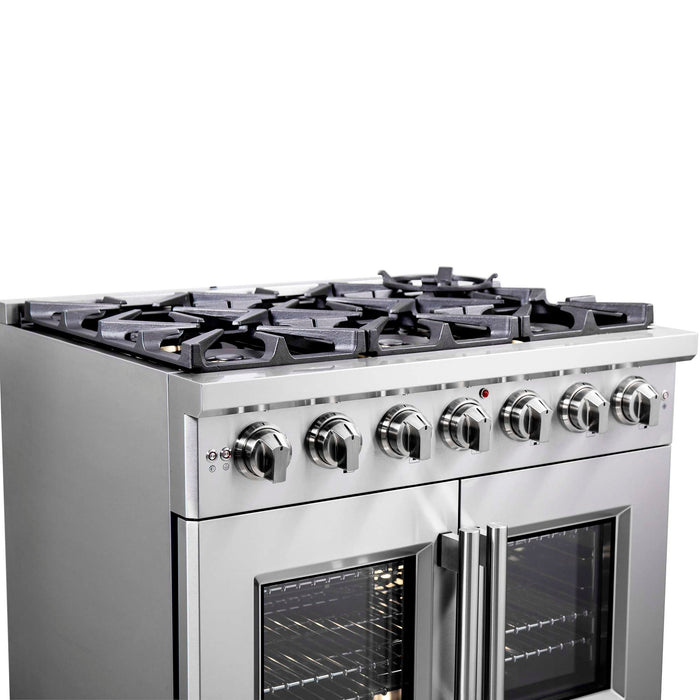 Forno Capriasca 36" Freestanding French Door Gas Range FORNO