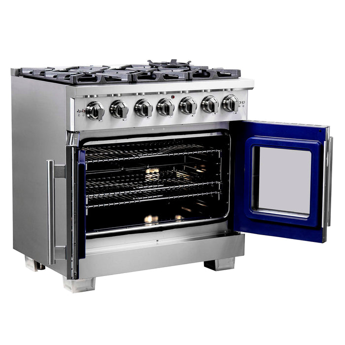 Forno Capriasca 36" Freestanding French Door Gas Range FORNO