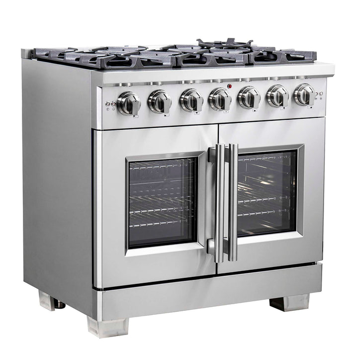 Forno Capriasca 36" Freestanding French Door Gas Range FORNO