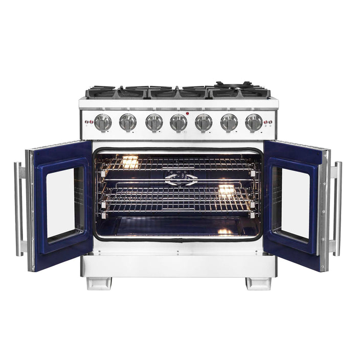 Forno Capriasca 36" Freestanding French Door Gas Range FORNO