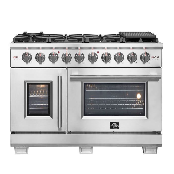 Forno Capriasca 48" Freestanding French Door Gas Range FORNO
