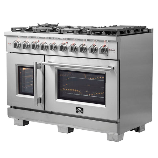 Forno Capriasca 48" Freestanding French Door Gas Range FORNO