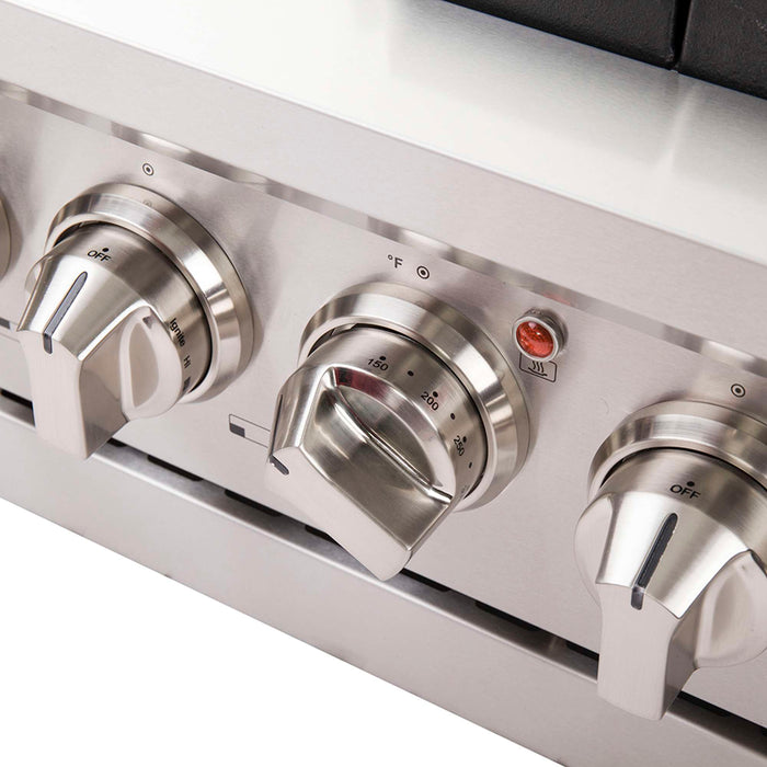 FORNO Capriasca 48-inch Gas Range Stainless Steel, 8 Brass Burners 160,000 BTU, 6.58 cu.ft. Double Oven FORNO