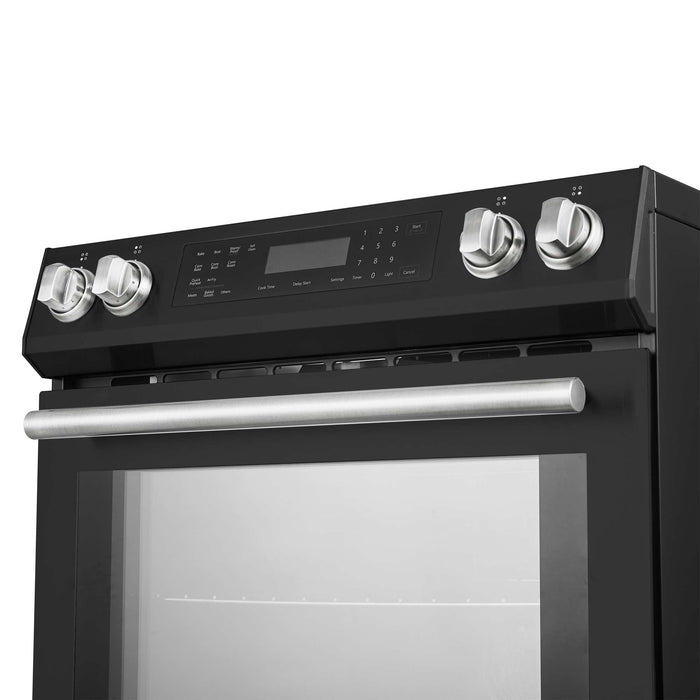 Forno Donatello Espresso 30-Inch Slide-In Induction Range Black FORNO