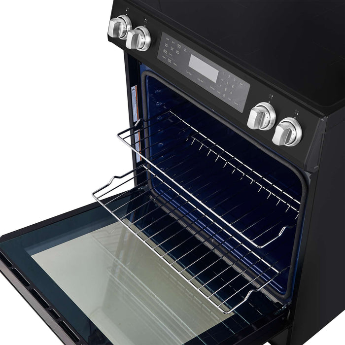 Forno Donatello Espresso 30-Inch Slide-In Induction Range Black FORNO