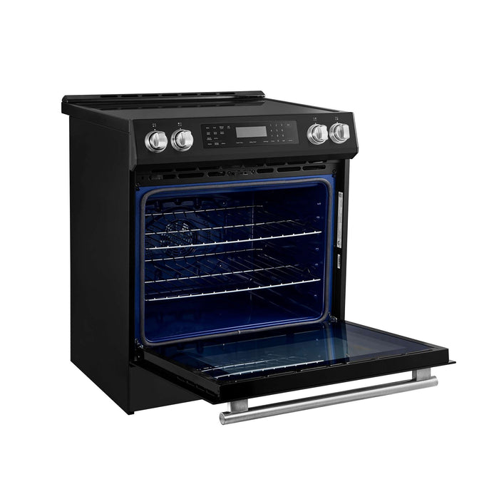 Forno Donatello Espresso 30-Inch Slide-In Induction Range Black FORNO