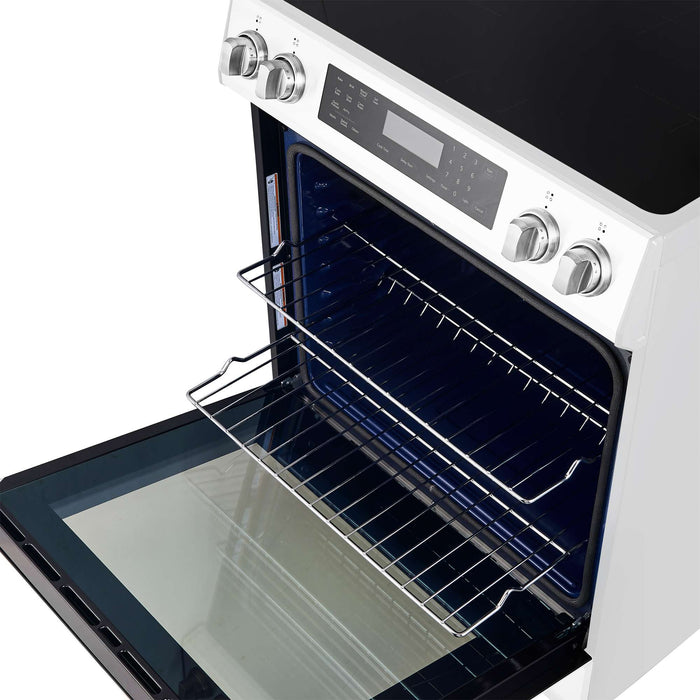Forno Donatello Espresso  30-Inch Slide-In Induction Range White FORNO