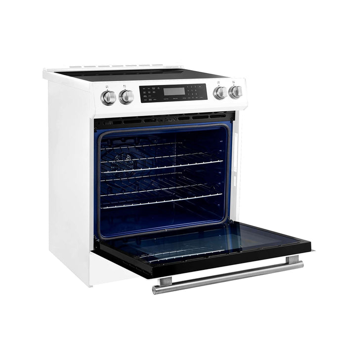Forno Donatello Espresso  30-Inch Slide-In Induction Range White FORNO