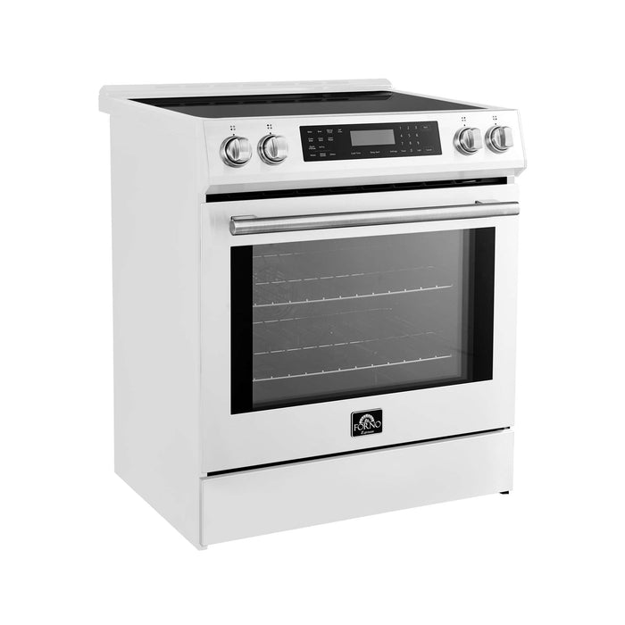 Forno Donatello Espresso  30-Inch Slide-In Induction Range White FORNO